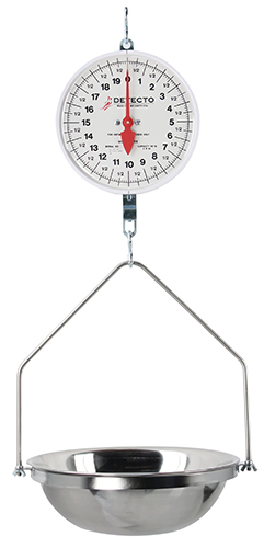 Detecto MCS-40F Hanging Scale with Stainless Pan